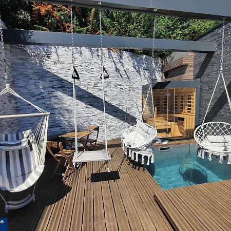Piscine Chauffee Et Spa Jacuzzi Privatif Terrasse Sans Vis A Vis ,,,Sky House Agen,,, ภายนอก รูปภาพ